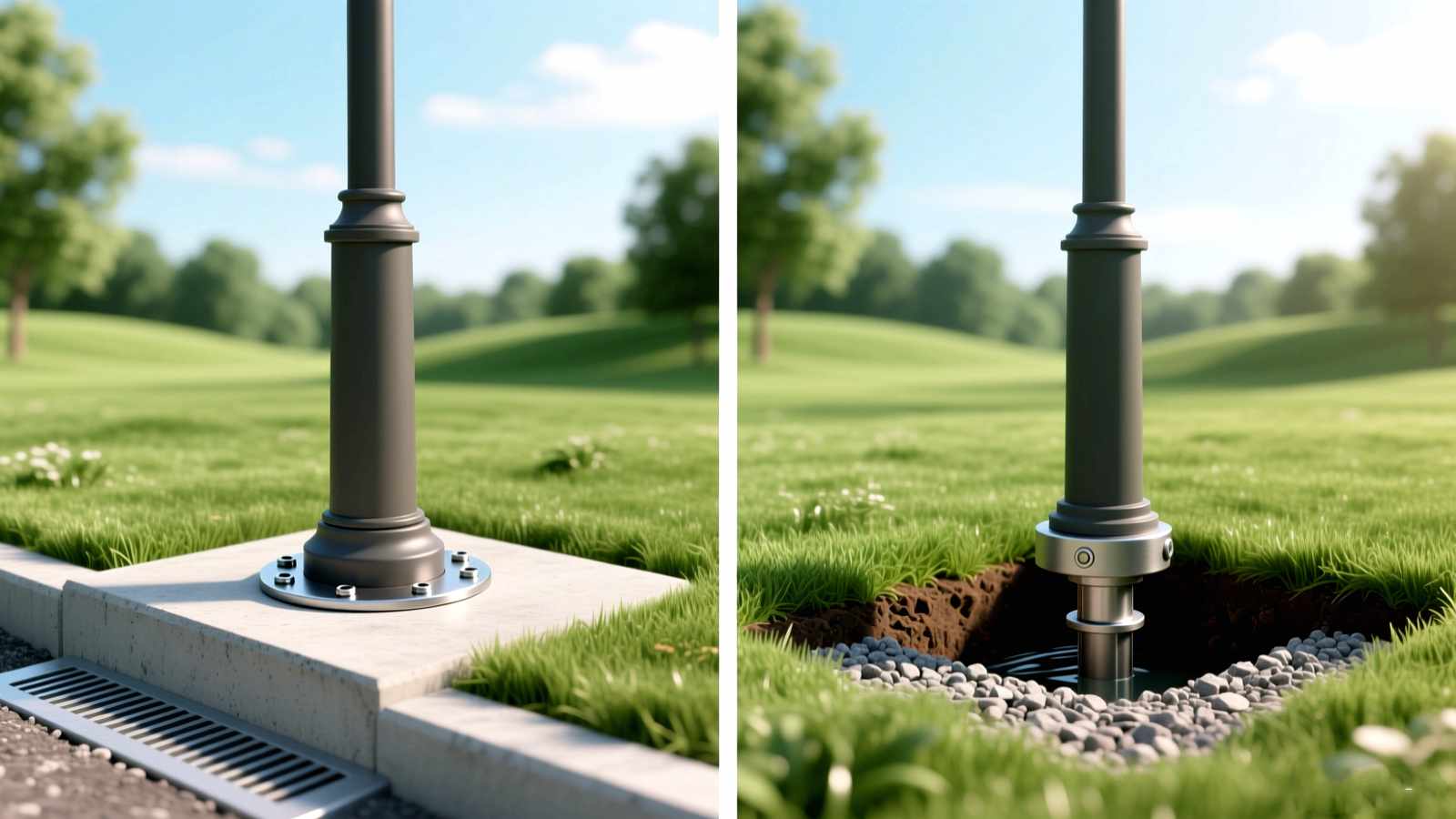 Lamp post bases